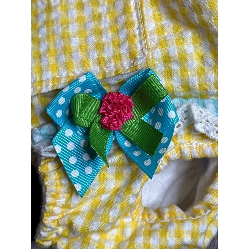 Mdx’s Yellow, Blue, Pink Dog Diaper Size X-S